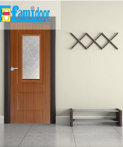 Cửa nhựa gỗ nhà tắm KOS 609-M8708 không kính ở Showroom Famidoor được làm từ hạt nhựa và bột gỗ để tạo nên cửa nhựa gỗ giống như gỗ thật và có khả năng chịu được nước.