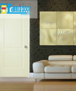 Cửa gỗ HDF MDF.2A-C2 ở Showroom Famidoor có tính ổn định và mật độ gỗ mịn.