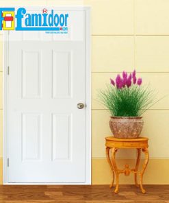 Cửa gỗ HDF MDF.6A-C1 ở Showroom Famidoor có tính ổn định và mật độ gỗ mịn.