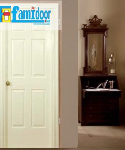 Cửa gỗ HDF MDF.6A-C2 ở Showroom Famidoor có tính ổn định và mật độ gỗ mịn.