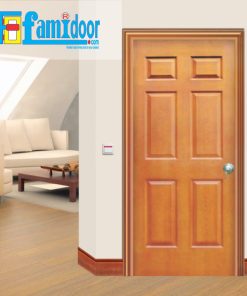 Cửa gỗ HDF MDF.6A-C9 ở Showroom Famidoor có tính ổn định và mật độ gỗ mịn.