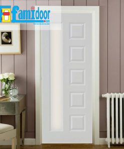 Cửa gỗ HDF MDF.6GL-C1 ở Showroom Famidoor có tính ổn định và mật độ gỗ mịn.