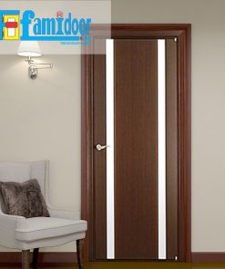 Cửa gỗ cao cấp fmd L-G2 ở Showroom Famidoor có giá hợp lý, chỉ bằng một nửa giá so với gỗ tự nhiên thật nguyên tấm.
