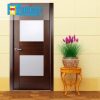 Cửa gỗ cao cấp fmd M-G2 ở Showroom Famidoor có giá hợp lý, chỉ bằng một nửa giá so với gỗ tự nhiên thật nguyên tấm.