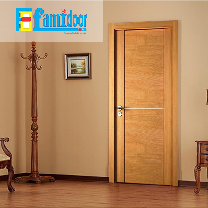 Cửa gỗ cao cấp fmd M-N2D1 ở Showroom Famidoor có giá hợp lý, chỉ bằng một nửa giá so với gỗ tự nhiên thật nguyên tấm.