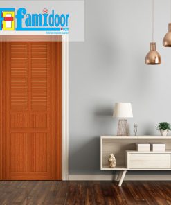 Cửa nhựa giả gỗ MB19 ở Showroom Famidoor được làm từ bột gỗ và bột nhựa kèm với keo đặc biệt ép nén ở áp suất cao và nhiệt độ cao tạo nên thanh nhựa cứng cáp, chịu lực tốt, chống thấm nước, chống mối mọt.