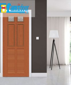 Cửa nhựa giả gỗ MB46 ở Showroom Famidoor được làm từ bột gỗ và bột nhựa kèm với keo đặc biệt ép nén ở áp suất cao và nhiệt độ cao tạo nên thanh nhựa cứng cáp, chịu lực tốt, chống thấm nước, chống mối mọt.
