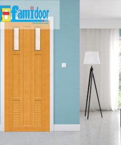 Cửa nhựa giả gỗ MO23 ở Showroom Famidoor được làm từ bột gỗ và bột nhựa kèm với keo đặc biệt ép nén ở áp suất cao và nhiệt độ cao tạo nên thanh nhựa cứng cáp, chịu lực tốt, chống thấm nước, chống mối mọt.