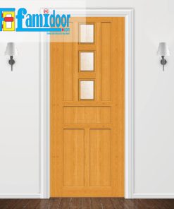Cửa nhựa giả gỗ MO42 ở Showroom Famidoor được làm từ bột gỗ và bột nhựa kèm với keo đặc biệt ép nén ở áp suất cao và nhiệt độ cao tạo nên thanh nhựa cứng cáp, chịu lực tốt, chống thấm nước, chống mối mọt.