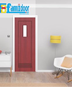 Cửa nhựa gỗ SUNGYU SYA 457 ở Showroom Famidoor được làm từ hạt nhựa và bột gỗ để tạo nên cửa nhựa gỗ giống như gỗ thật và có khả năng chịu được nước.